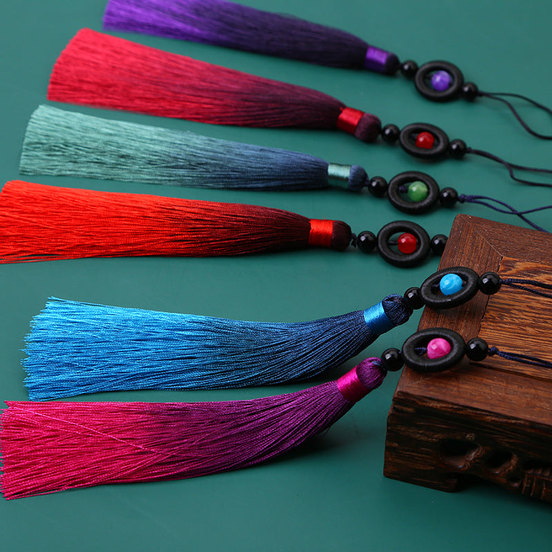 Wholesale 16CM Lucky Beads Gradient Tassel Tassel